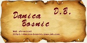 Danica Bosnić vizit kartica
